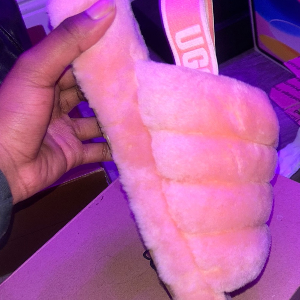 UGG Fluffy Pink Slippers